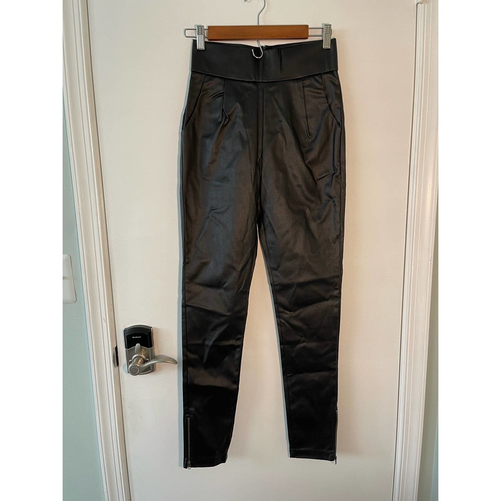 White Fox Fire it Up Wet Look Pants- M